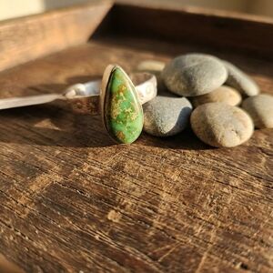 Sanoran Gold Turquoise Sterling Silver Ring